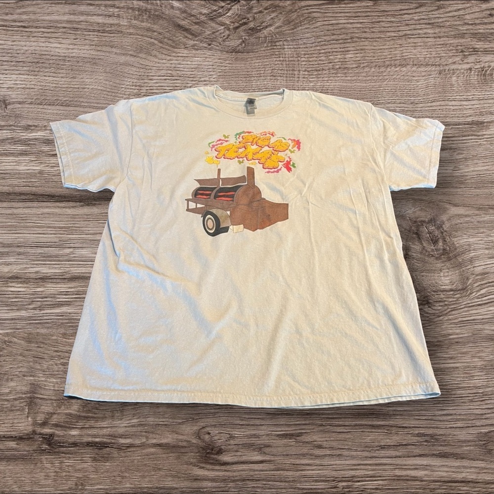 Gildan Heavy Cotton Big As Texas BBQ T-Shirt XL Graphic